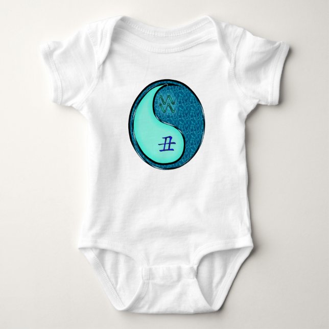 Aquarius & Water Ox Baby Bodysuit (Front)