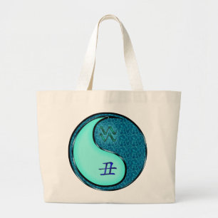 Aquarius & Water Ox Large Tote Bag