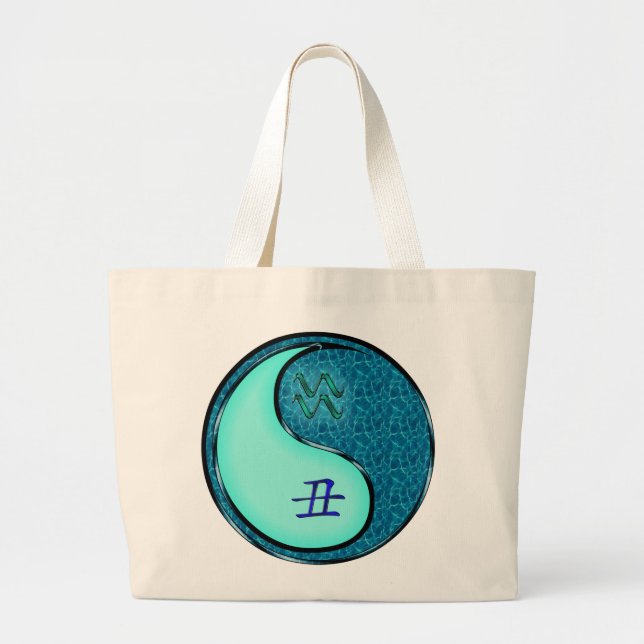 Aquarius & Water Ox Large Tote Bag (Front)
