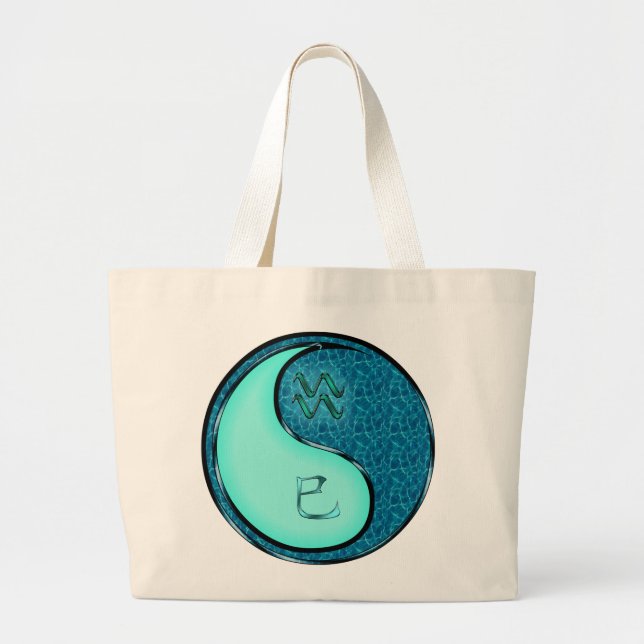 Aquarius & Water Snake Large Tote Bag (Front)