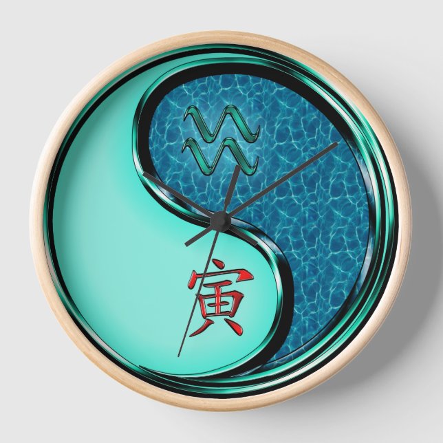 Aquarius & Water Tiger Clock (Front)