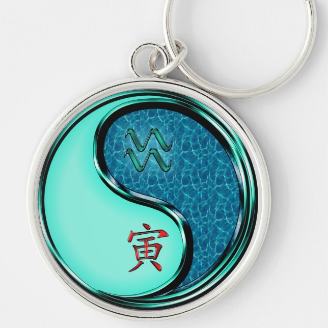 Aquarius & Water Tiger Key Ring (Front)