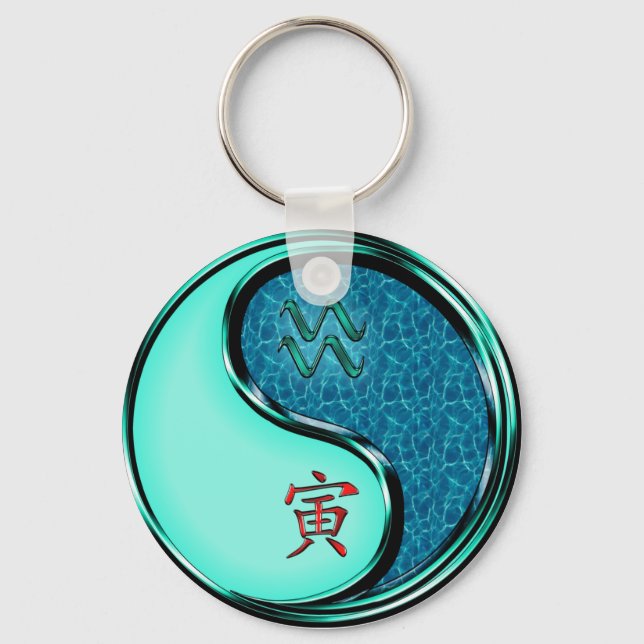 Aquarius & Water Tiger Key Ring (Front)