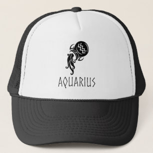 Aquarius Water Zodiac Horoscope & Astrological Trucker Hat