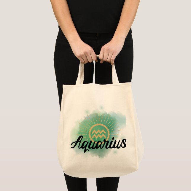 Aquarius Watercolor Splash  Tote Bag (Front (Product))