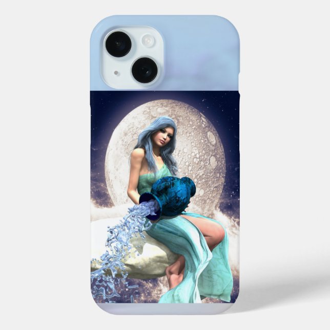 Aquarius – Woman Pouring Water From a Jug Case-Mate iPhone Case (Back)