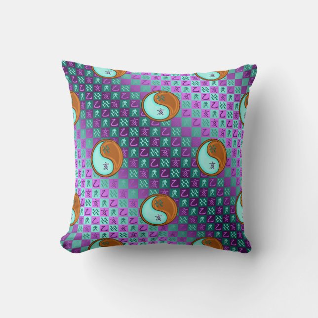 Aquarius & Wood Boar Cushion (Front)