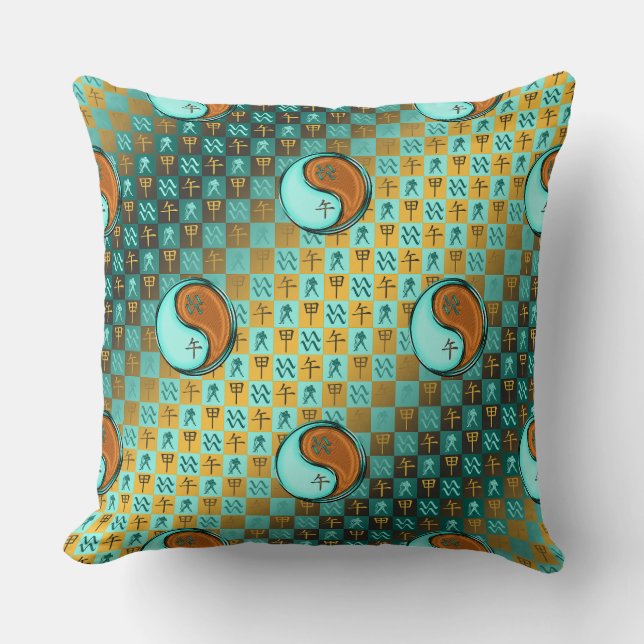 Aquarius & Wood Horse Cushion (Front)