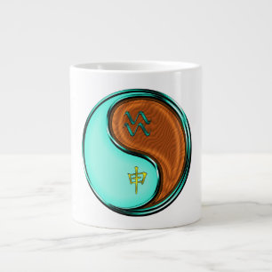 Aquarius & Wood Monkey Large Coffee Mug