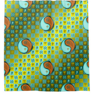 Aquarius & Wood Monkey Shower Curtain