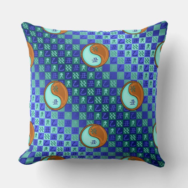 Aquarius & Wood Ox Cushion (Front)
