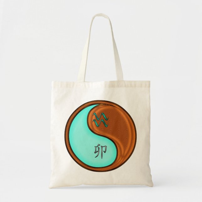 Aquarius & Wood Rabbit Tote Bag (Front)