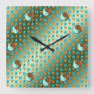 Aquarius & Wood Rat Square Wall Clock