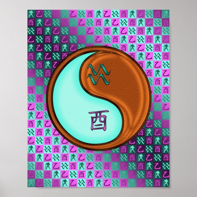 Aquarius & Wood Rooster Poster (Front)