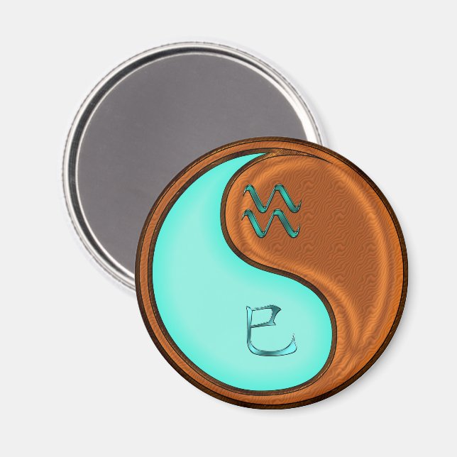 Aquarius & Wood Snake Magnet (Front/Back)