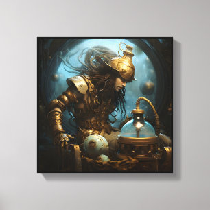 Aquarius Zodiac Art Canvas Print