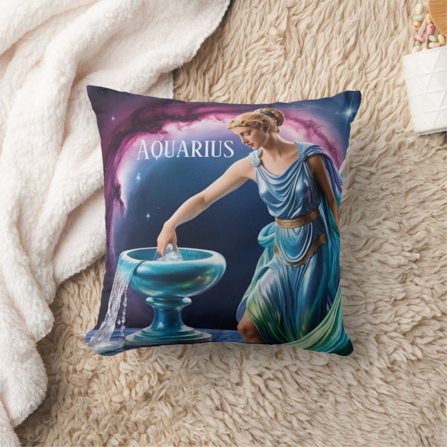 Aquarius Zodiac Astrology Goddess Cushion (Blanket)