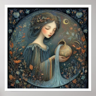 Aquarius Zodiac Birth Sign Astrology Celestial