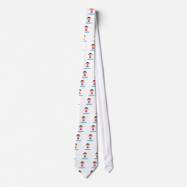 Aquarius Zodiac for kids Tie (Front)