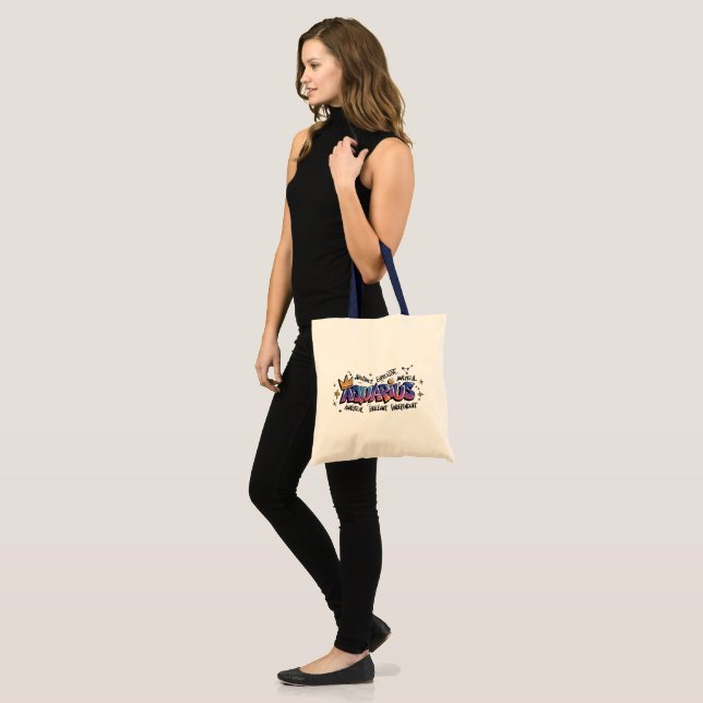 Aquarius Zodiac Graffiti  Tote Bag (Front (Model))