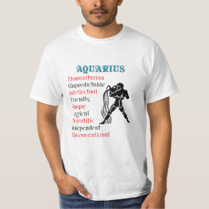 Aquarius Zodiac Horoscope Sign T-Shirt
