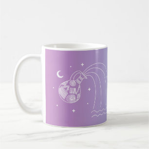 Aquarius zodiac horoscope star sign gradient coffee mug