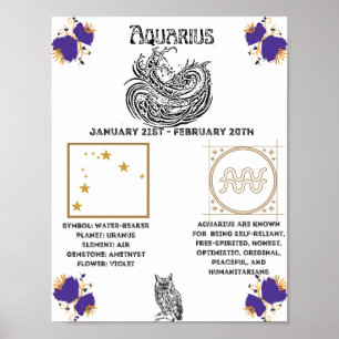 Aquarius Zodiac Poster