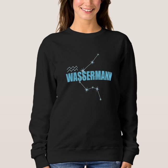Aquarius Zodiac Sign Aquarius Constellation Sweatshirt (Front)