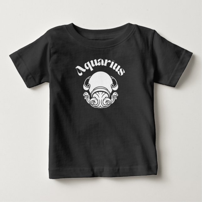 Aquarius Zodiac Sign Astrological Baby T-Shirt (Front)