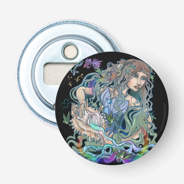 Aquarius Zodiac Sign Bottle Opener (Front)