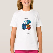 Aquarius Zodiac Sign Cartoon Illustration