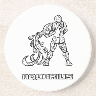 Aquarius Zodiac Sign Coaster