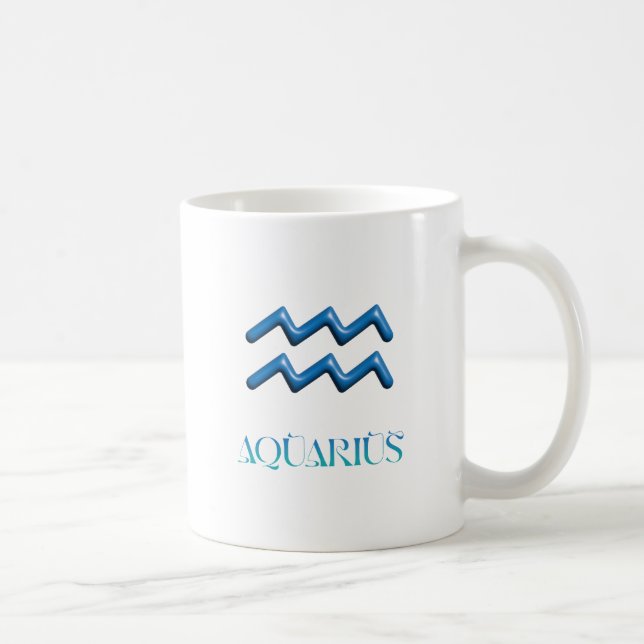 Aquarius Zodiac Sign Coffee Mug (Right)