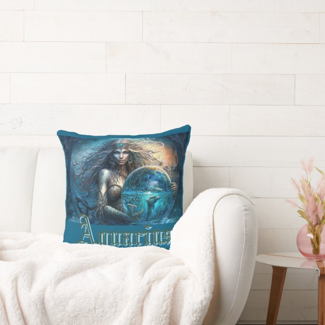 Aquarius Zodiac Sign Cushion (Couch)