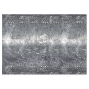 Aquarius Zodiac Sign Distressed Silver Steel Tablecloth