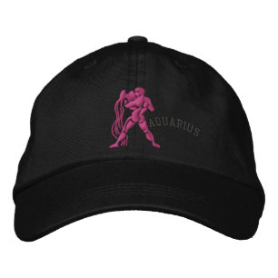 Aquarius Zodiac Sign Embroidery Jan 20 - Feb 18 Embroidered Hat