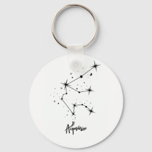 Aquarius Zodiac Sign Gift Aquarius astrology Key Ring