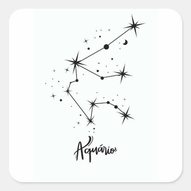 Aquarius Zodiac Sign Gift Aquarius astrology Square Sticker (Front)