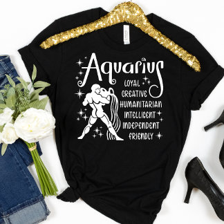 Aquarius Zodiac Sign Horoscope Personality Traits T-Shirt