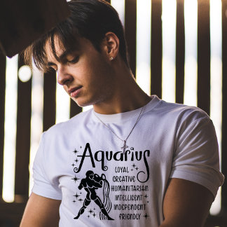 Aquarius Zodiac Sign Horoscope Personality Traits T-Shirt