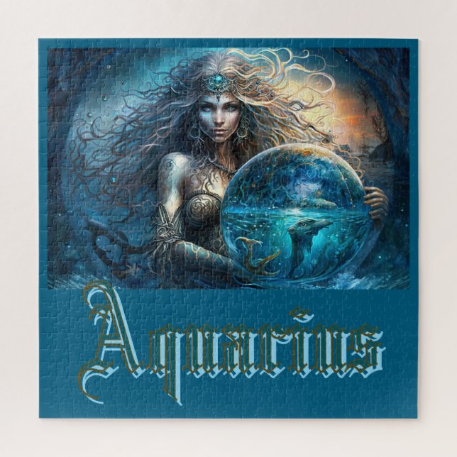 Aquarius Zodiac Sign Jigsaw Puzzle (Vertical)
