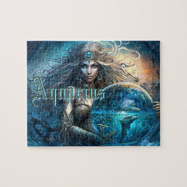 Aquarius Zodiac Sign Jigsaw Puzzle (Horizontal)