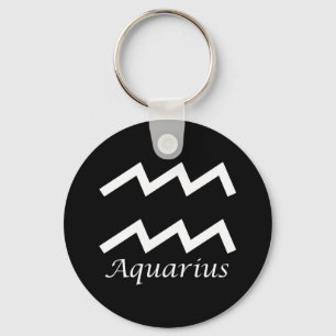 ‘Aquarius’ Zodiac Sign Key Ring