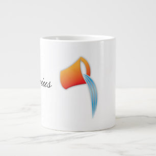 Aquarius Zodiac Sign Large Coffee Mug