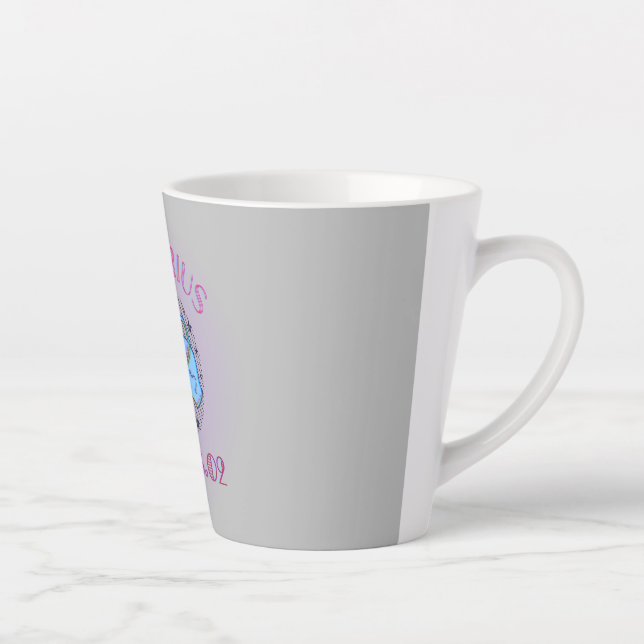 Aquarius, zodiac sign latte mug (Right)