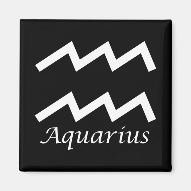 ‘Aquarius’ Zodiac Sign Magnet (Front)