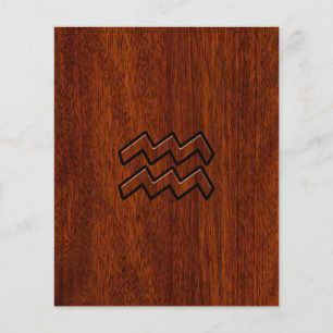 Aquarius Zodiac Sign Mahogany Style Flyer