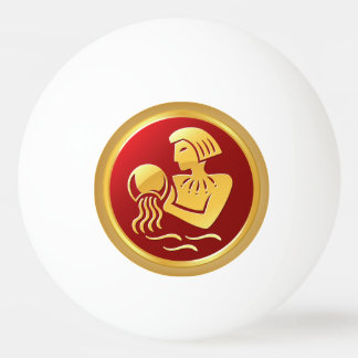 Aquarius Zodiac Sign Ping Pong Ball