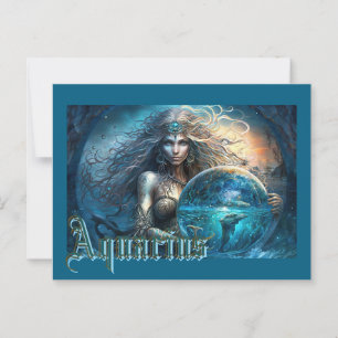 Aquarius Zodiac Sign Postcard