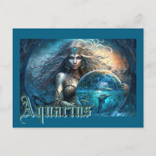 Aquarius Zodiac Sign Postcard